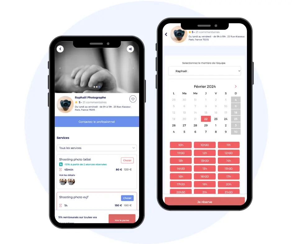 Konfian, site de réservation pour les photographes